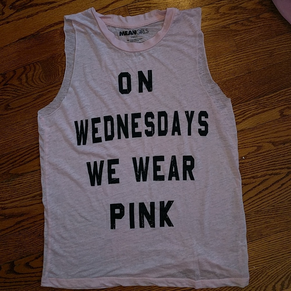 on wednesdays we wear pink tanktop
